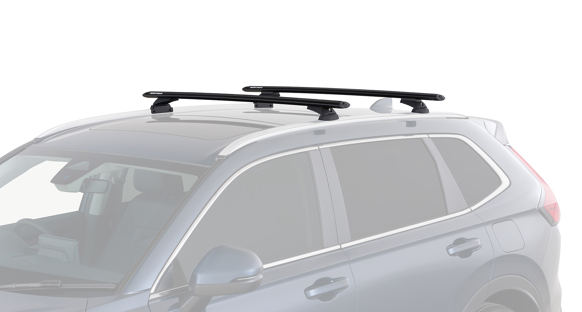Rhino Rack JC-02115 Vortex RCL Black 2 Bar Roof Rack for Honda CR-V RM 5dr SUV with Flush Roof Rail (2012 to 2018) - Factory Point Mount
