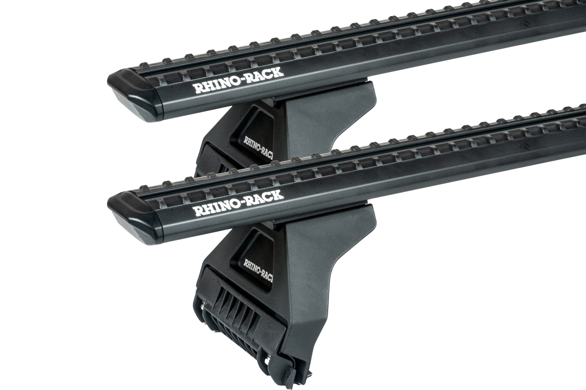 Rhino Rack JC-05186 Sportz RL110 Black 2 Bar Roof Rack for Jeep Wrangler JL 4dr SUV with Rain Gutter (2019 onwards) - Gutter Mount