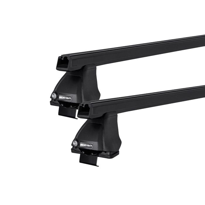Rhino Rack JA5785 Heavy Duty 2500 Black 2 Bar Roof Rack for TATA Xenon 4dr Ute with Bare Roof (2013 onwards)