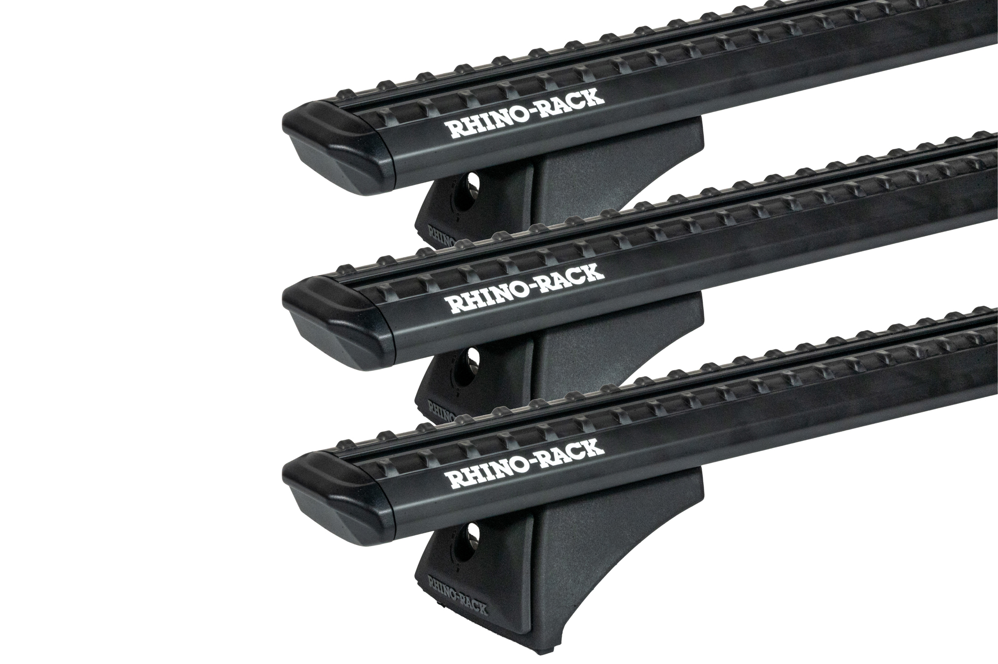 Rhino Rack JC-04921 Sportz RCH Black 3 Bar Roof Rack for Nissan Patrol Y62 5dr SUV with Bare Roof (2012 onwards) - Factory Point Mount