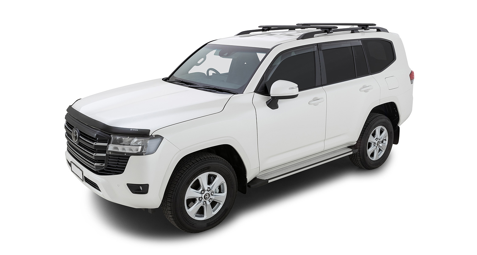 Rhino Rack JC-01549 Vortex RX Black 2 Bar Roof Rack for Nissan Patrol Y62 5dr SUV with Raised Roof Rail (2012 onwards) - Raised Rail Mount