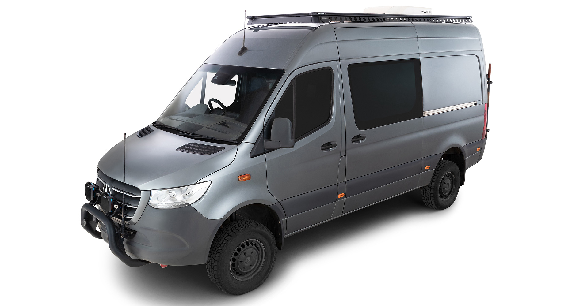 Rhino Rack JC-01936 Mercedes Benz Sprinter Overlanding Kit for Mercedes Benz Sprinter NCV3 4dr MWB High Roof with Factory Mounting Point (2006 to 2018) - Factory Point Mount