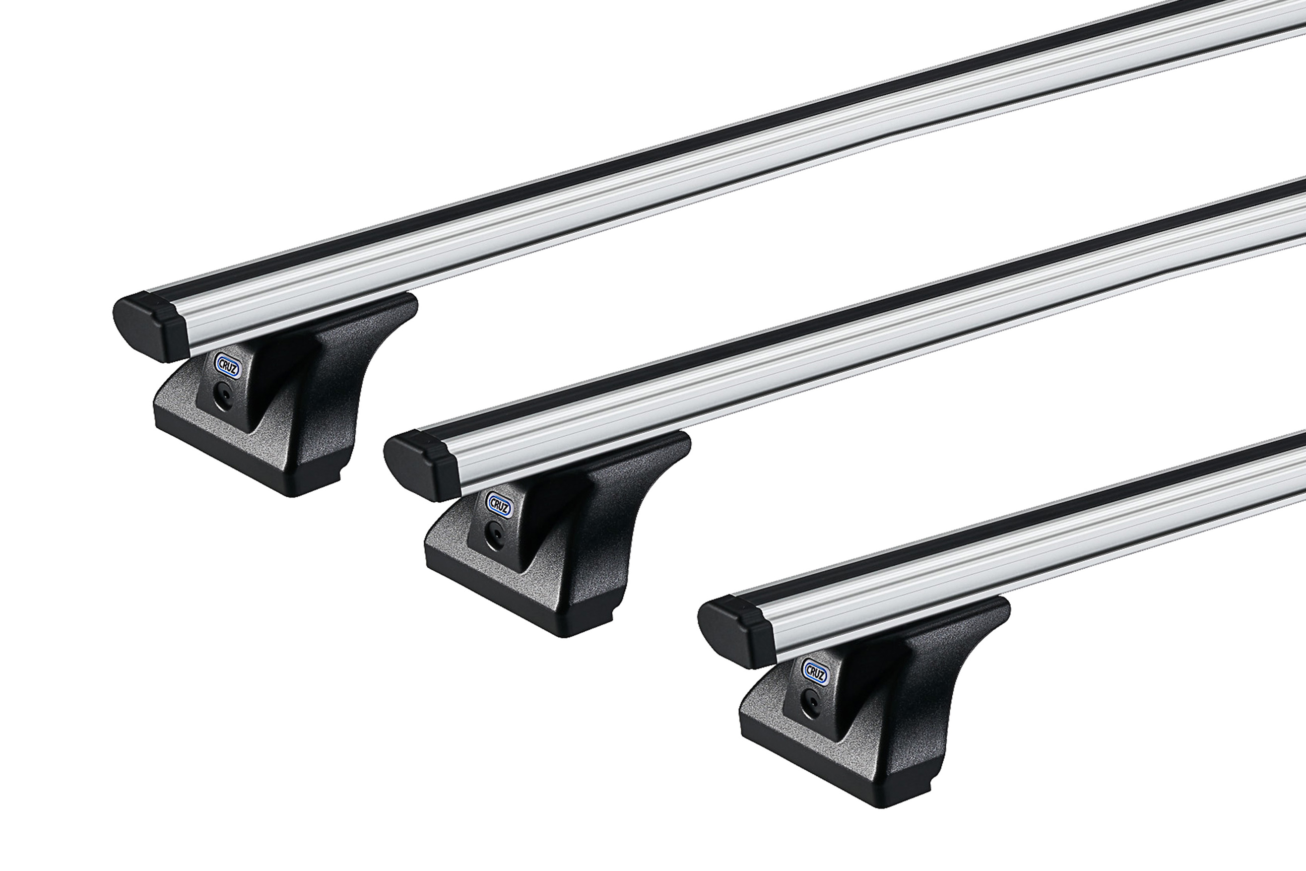 CRUZ Cargo Silver 3 Bar Roof Rack for Iveco Daily L2H2 (III) MWB Mid Roof with Factory Mounting Point (2000 to 2014) - Factory Point Mount