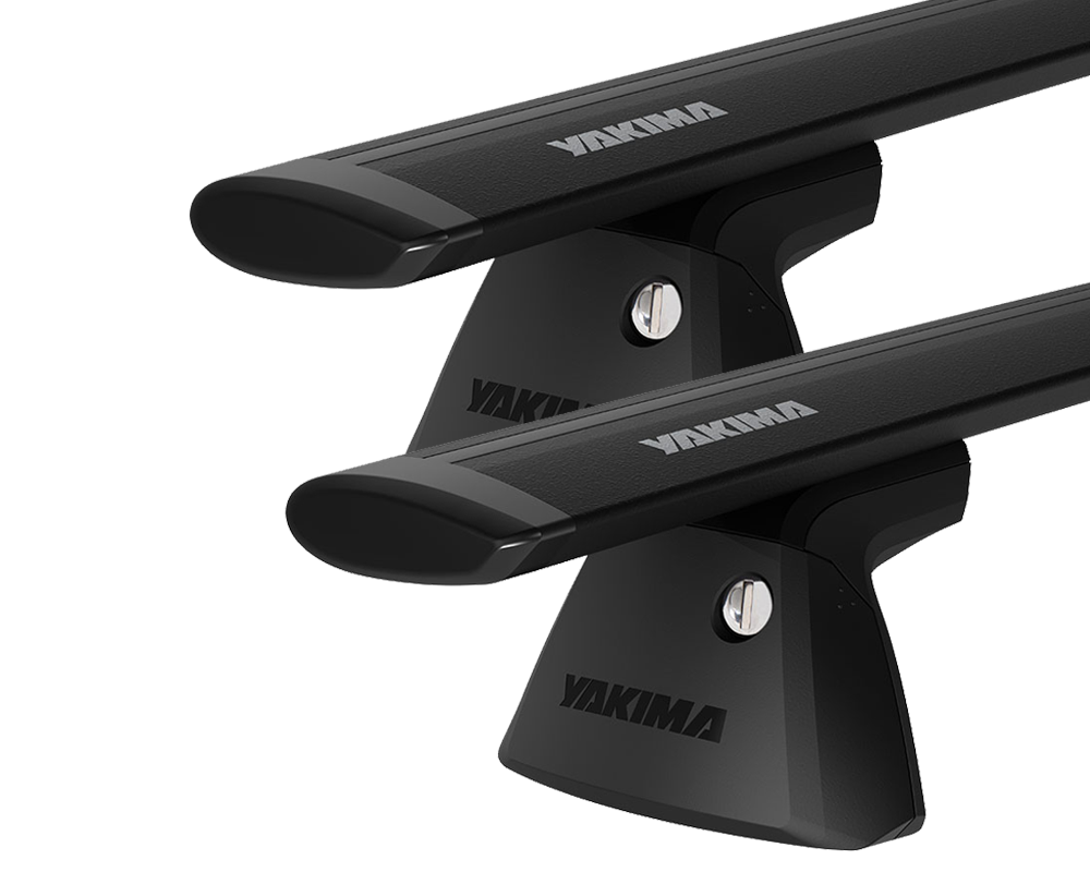 Yakima JetStream BaseLine Black 2 Bar Roof Rack for Tesla Model 3 4dr Sedan with Bare Roof (2007 onwards) - Clamp Mount