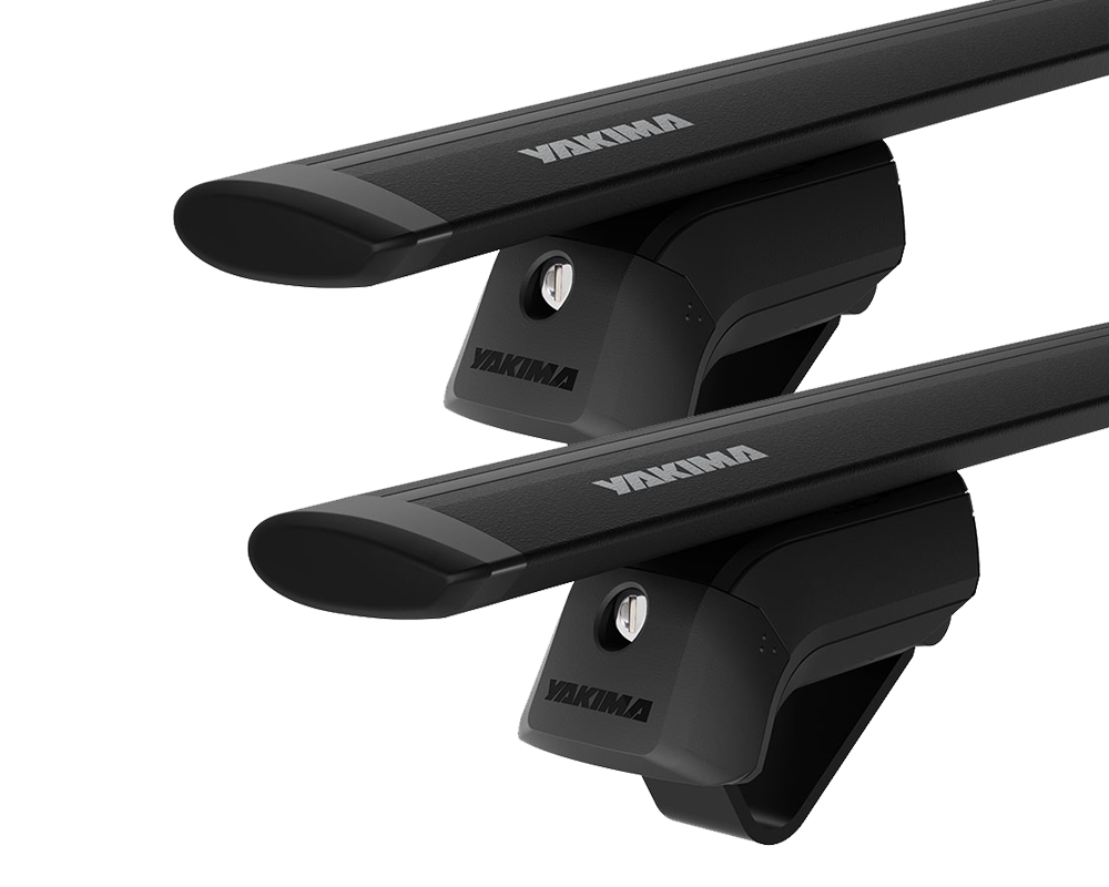 Yakima JetStream TimberLine Black 2 Bar Roof Rack for JAC T9 Dual Cab 4dr Ute with Raised Roof Rail (2024 onwards) - Raised Rail Mount