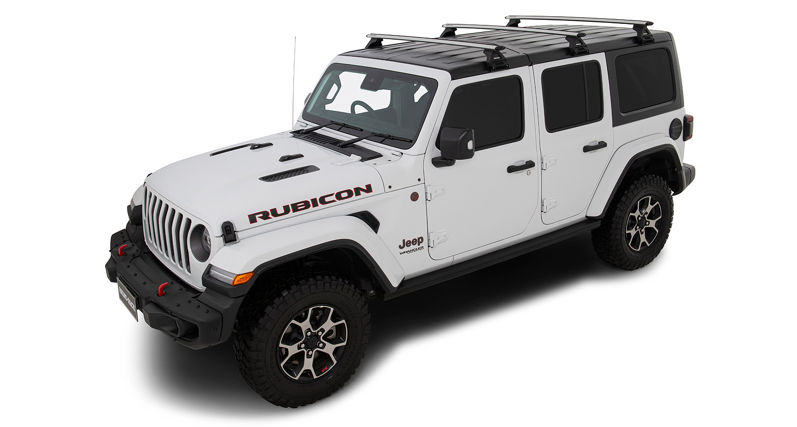 Rhino Rack JB0102 - Vortex RL110 Silver 3 Bar Roof Rack for JEEP Wrangler 5dr SUV from 2019