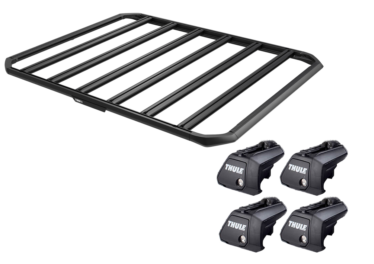 Thule 7104 Caprock Long-Bed Platform for Honda FR-V 5dr Hatch with Raised Roof Rail (2004 to 2011) - Raised Rail Mount