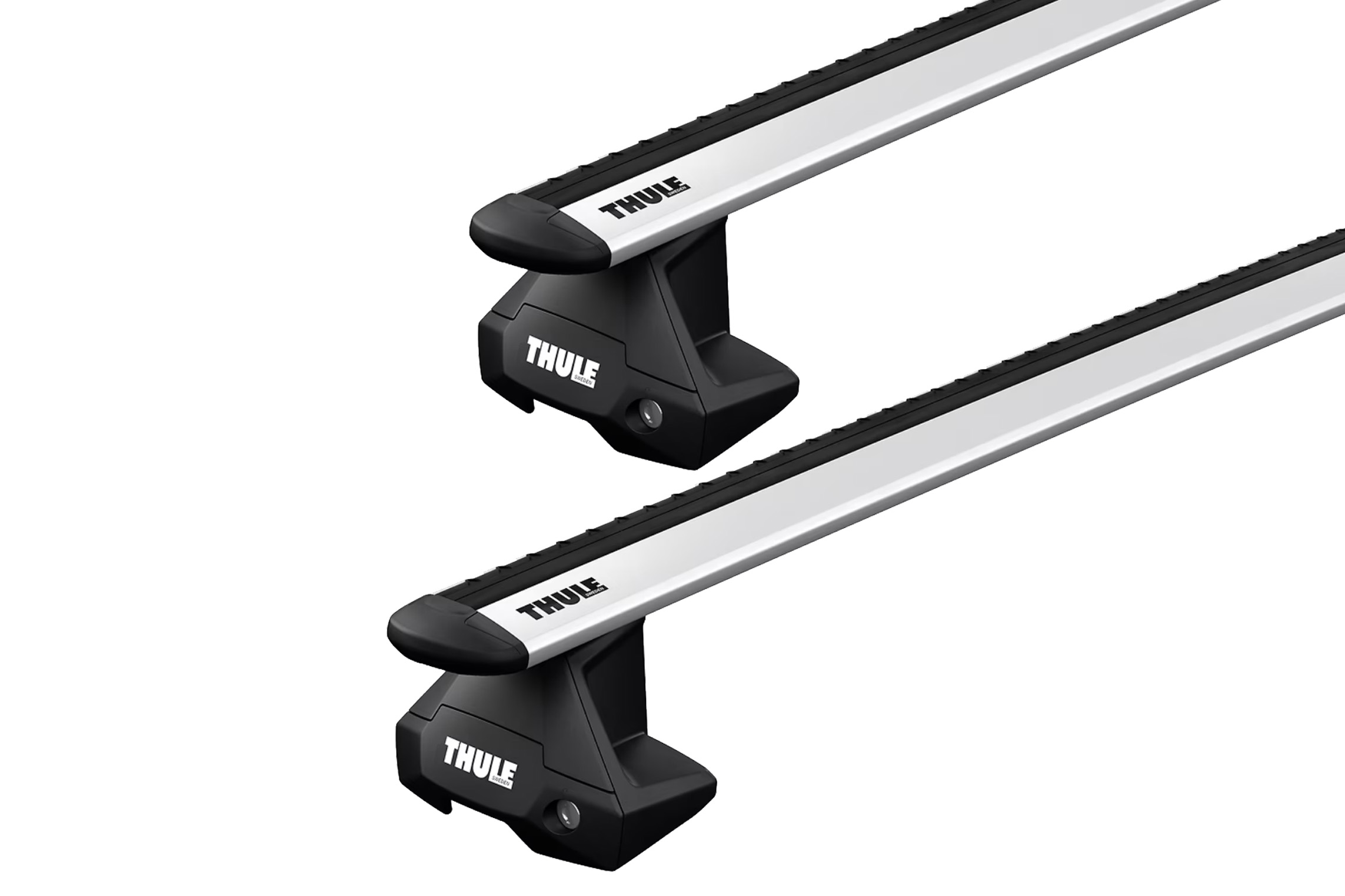Thule 7105 WingBar Evo Silver 2 Bar Roof Rack for Jeep Avenger 5dr SUV with Bare Roof (2023 onwards) - Clamp Mount