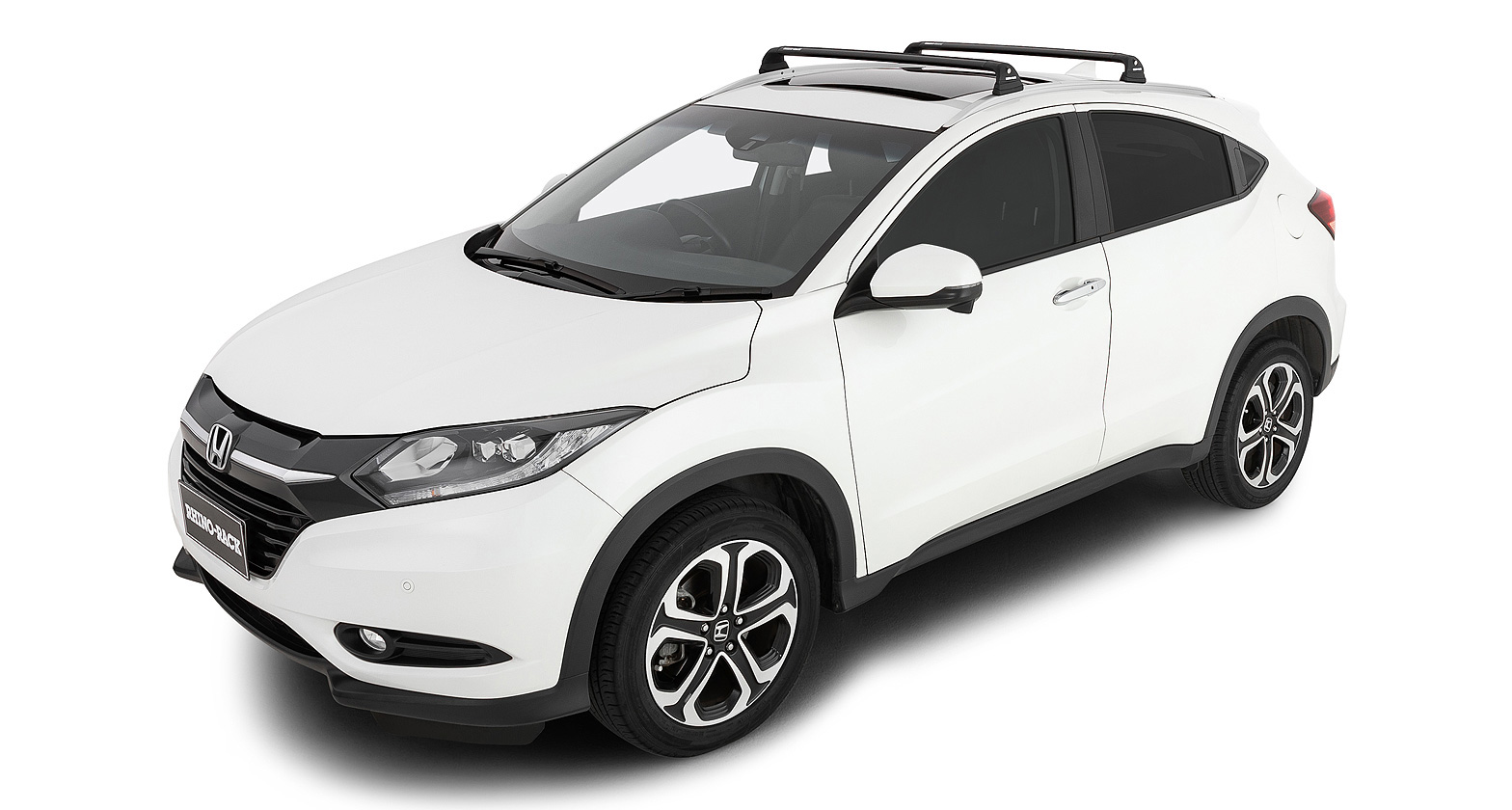 Rhino Rack RVP82 Vortex RVP Black 2 Bar Roof Rack for Honda HR-V RU 5dr SUV with Flush Roof Rail (2015 to 2021) - Factory Point Mount