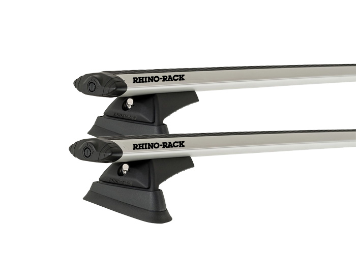 Rhino Rack JB0079 Vortex RCL Trackmount Silver 2 Bar Roof Rack for CHRYSLER PT Cruiser 5dr Hatch with Bare Roof (2000 to 2010)